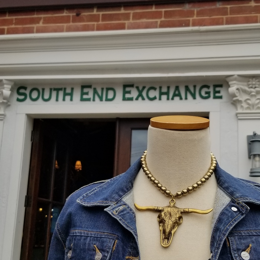 ♉️Taurus the Bull Goldtone Hematite Necklace - Only 1 Available🐂✨️ Handcrafted